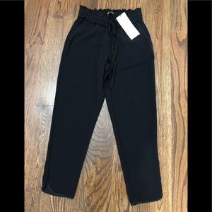 Zara silk cropped pants